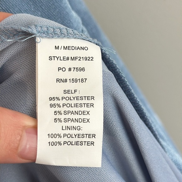 Maniju Periwinkle Blue One Shoulder Ruched Maxi Dress Size M - Picture 16 of 16